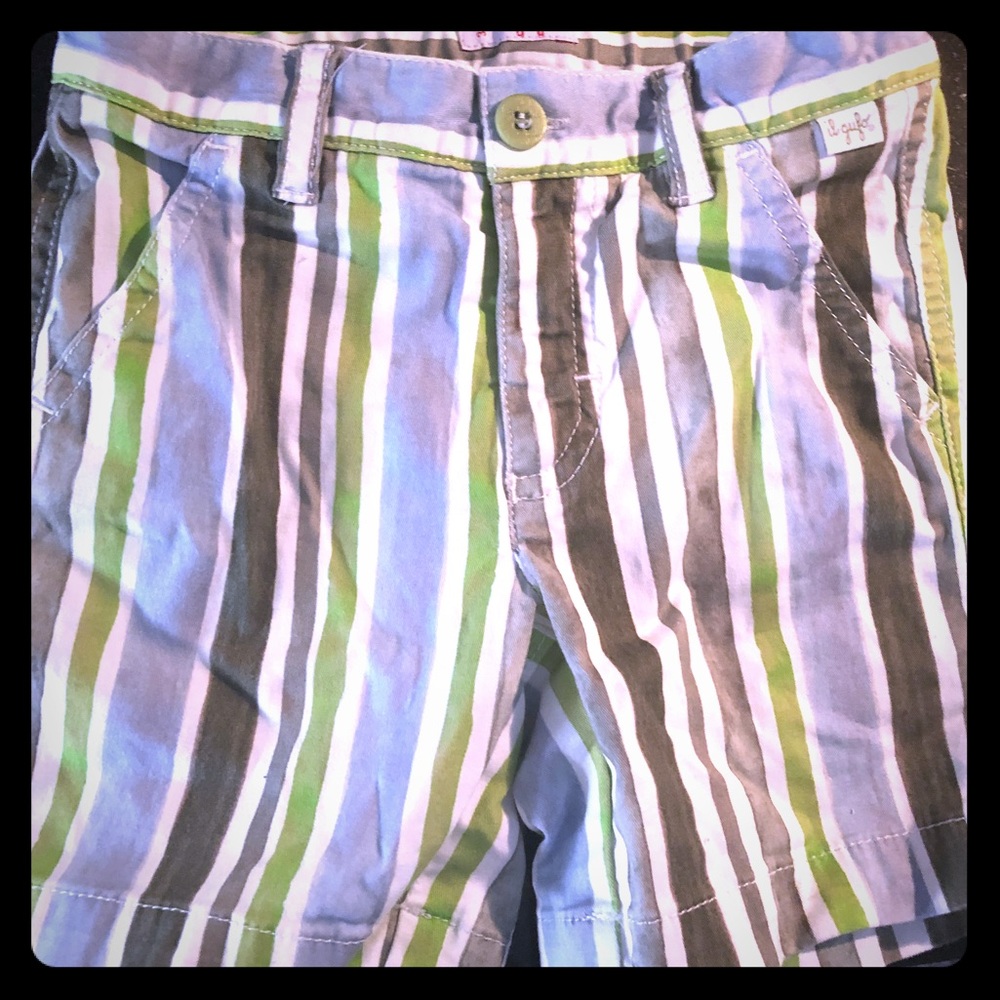 Striped summer shorts.  stretch. Like NEW.